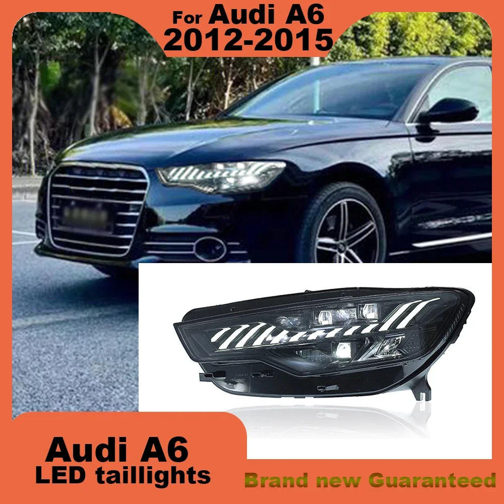 For Audi A6  2012-2015 Modified A7 LED headlamp  Laser Lenses Lamp Head Front Light Daytime running light headlight  Accessories