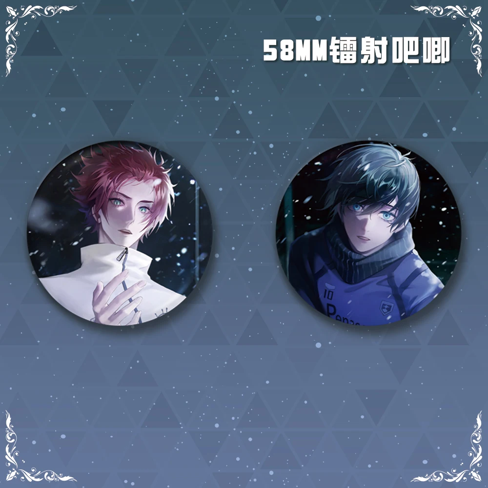 

Anime BLUE LOCK Rin Itoshi Sae Cosplay Cartoon Laser Badge Rediing Emblem Pin Medal Brooch Breastpin Charm Pendant Xmas Gift