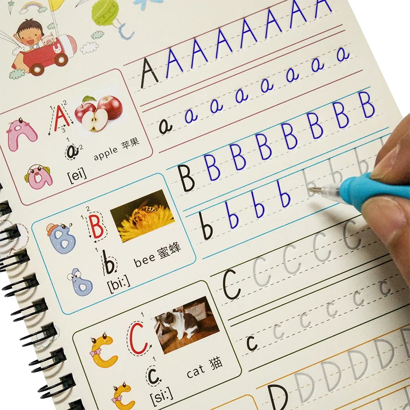 26 English Letters Chinese Calligraphy Copybook For Kid Children Kindergarten Exercises Calligraphy Practice Book