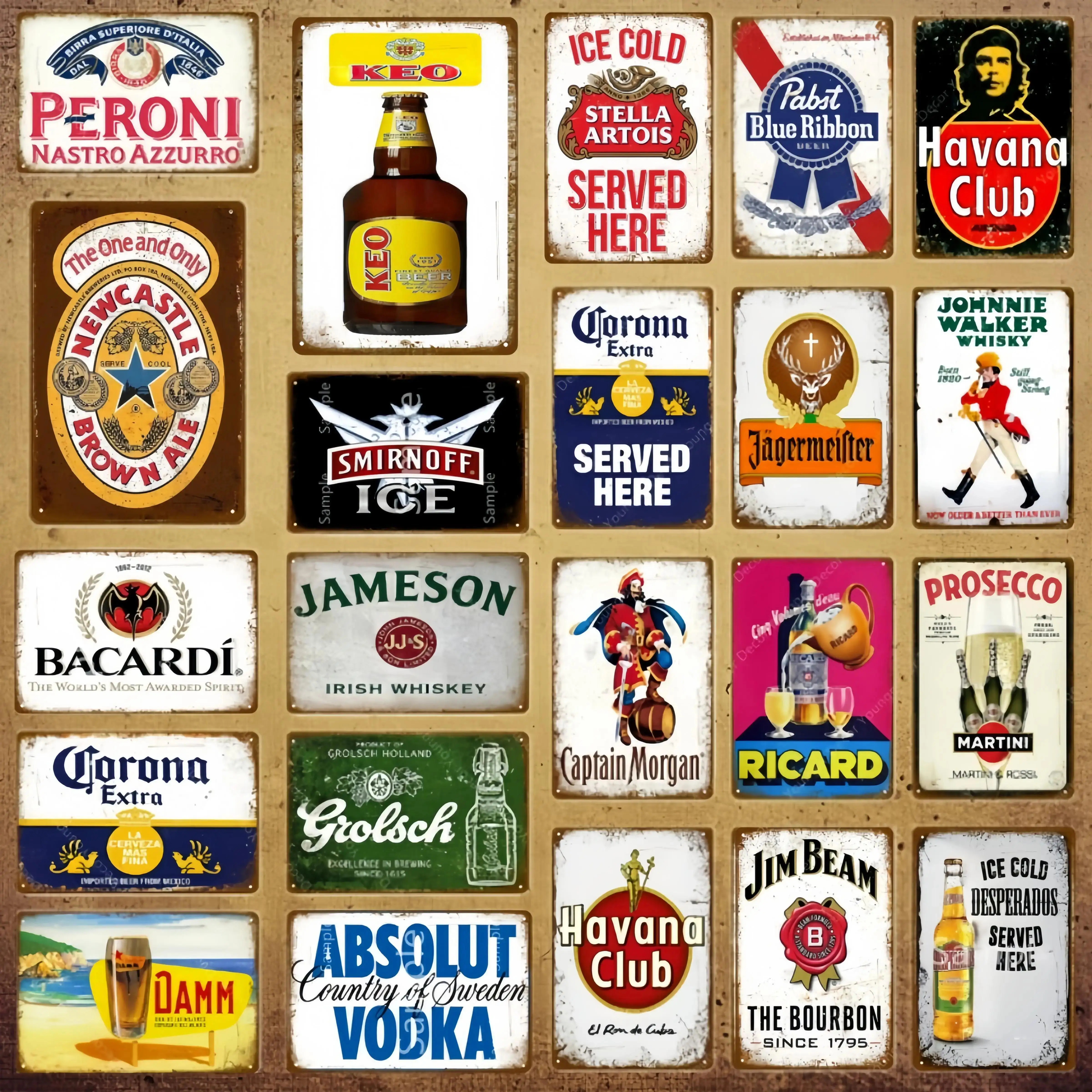 Vintage Keep Calm Drink Beer Metal Tin Sign  Whiskey  Wine Bar Decorative Wall Plaque for Man Cave  Retro Home Decor Poster YI