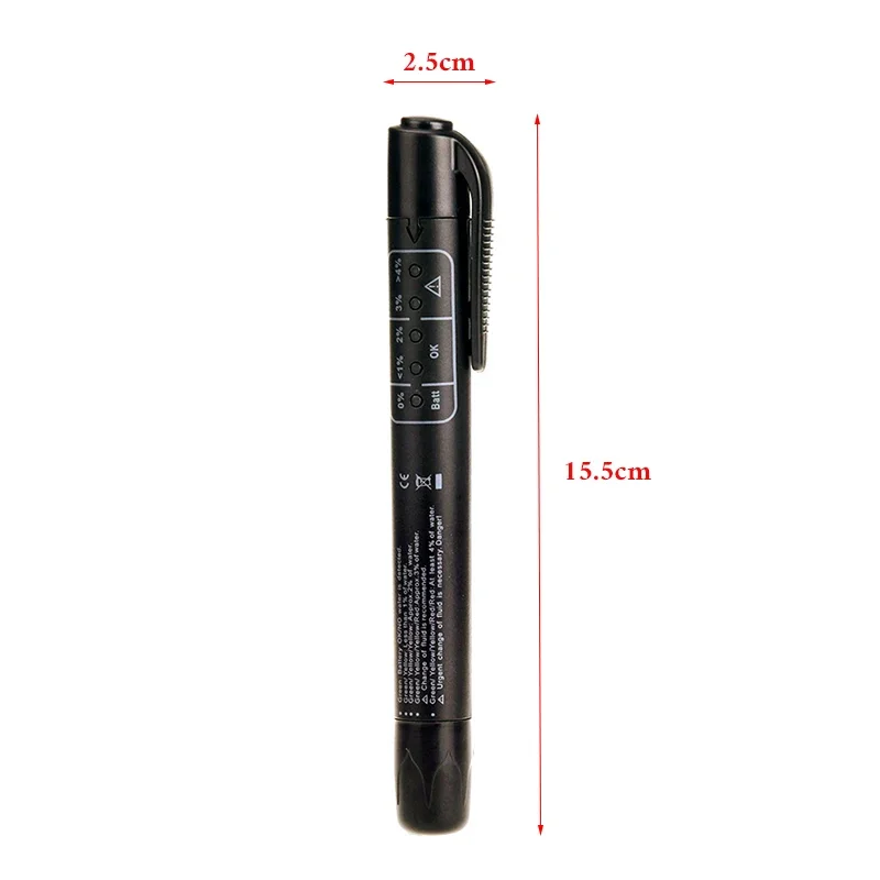 Penna per test dell'olio dei freni Fuid dei freni automobilistici Tester del liquido dei freni del veicolo Test della qualità dell'olio con strumenti di test del display a LED del liquido