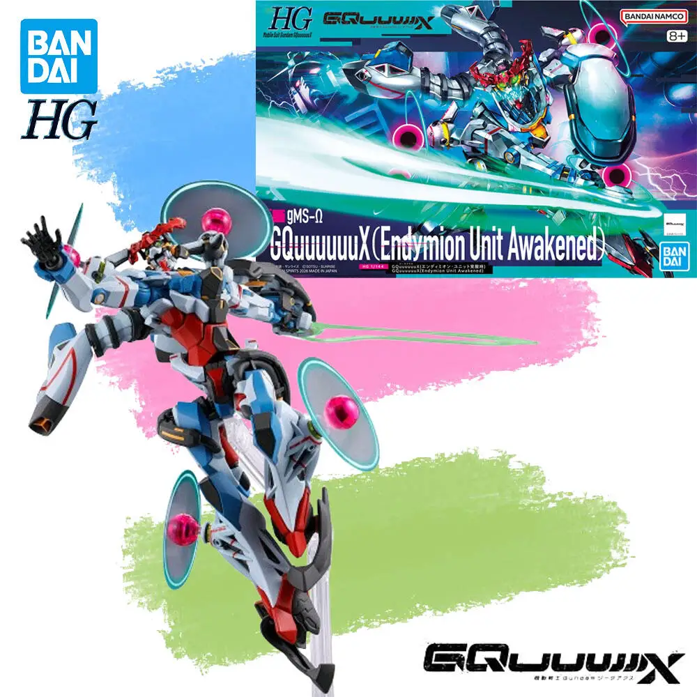 

В наличии: Оригинальная фигурка BANDAI HG Mobile Suit Gundam Endymion Unit Awakened GQuuuuuuX, аниме-модель, игрушка