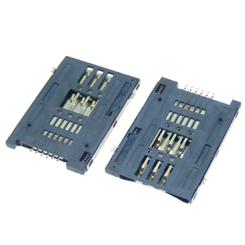 5PCS/Lot SIM Card Holder connector 6Pin 6P Self push with column H=1.8MM