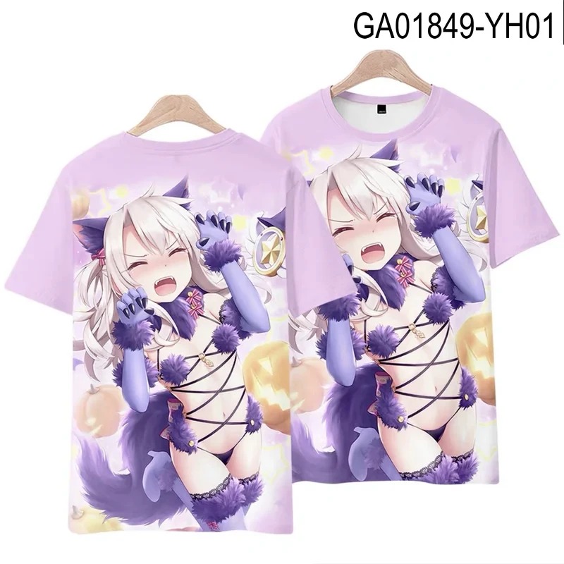 Anime Fate/kaleid Liner 3D Print T Shirt Women Men Summer Fashion Short Sleeve Funny Graphic Tshirt Streetwear Cosplay Costume