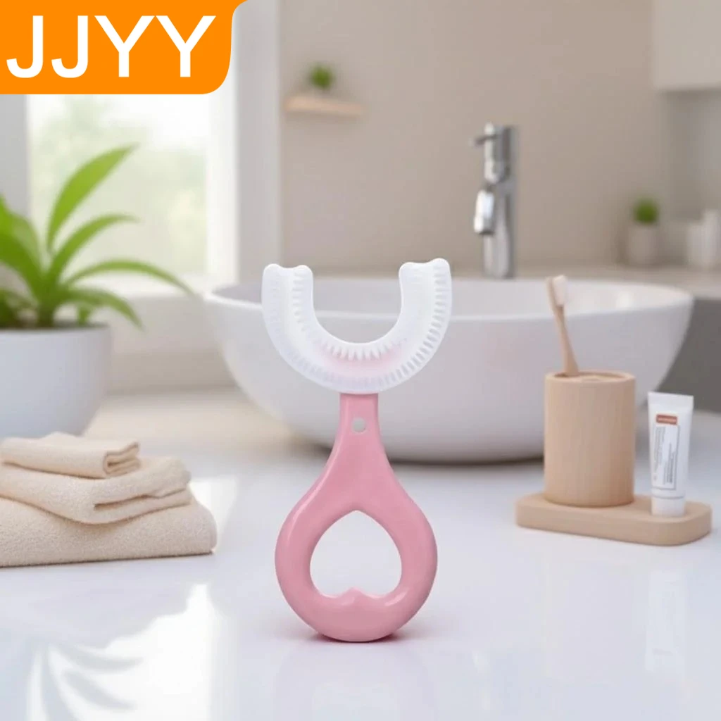 

Модная U-образная детская силиконовая зубная щетка, инструменты для ухода за полостью рта, щетка для чистки зубов для детей от 2 до 12 лет