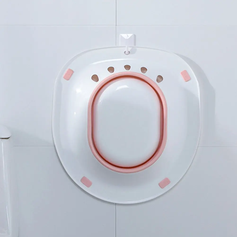 

1Pcs Grade Premium Folding Woman Bidet Portable Pregnant Women Wash Butt Basin Maternal Toilet Space Saving Hook Design
