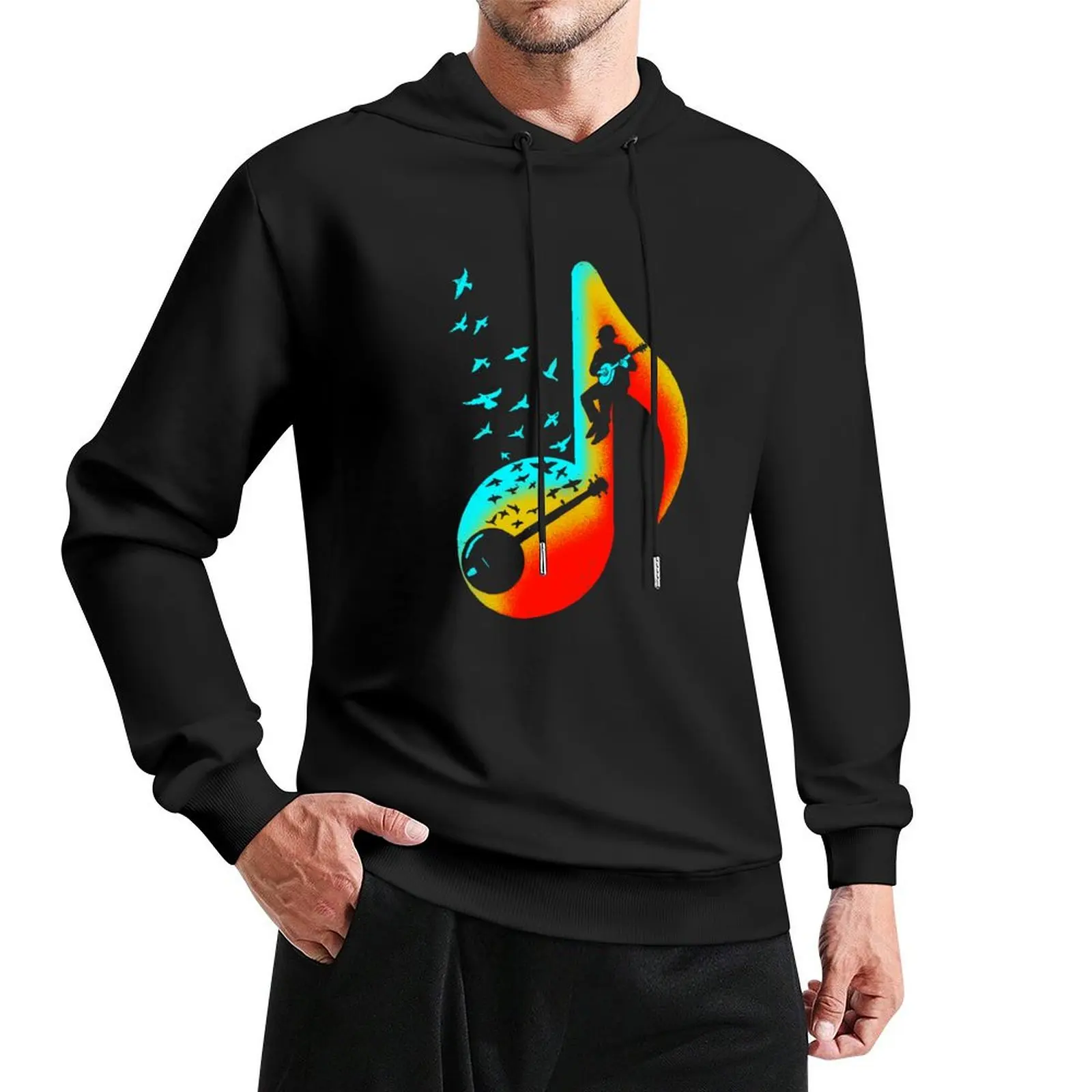 

Music Banjo Player Pullover Hoodie anime clothes autumn new products autumn hoodies for men high quality