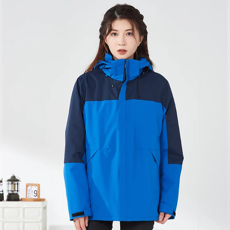 

Autumn Winter Jackets Couples Three-in-one Detachable Inner Jacket Men Down Jacket Windproof and Warm Work Clothes Casual Jacket