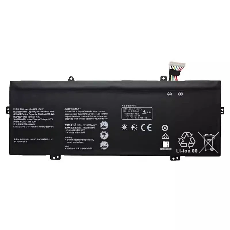 7565mAh HB4593R1ECW Laptop Battery for Huawei Matebook X Pro I7 14 Mach-W29 2019 MACH-W19B MACH-W29C KPL-W00 KLV-W19 In Stock