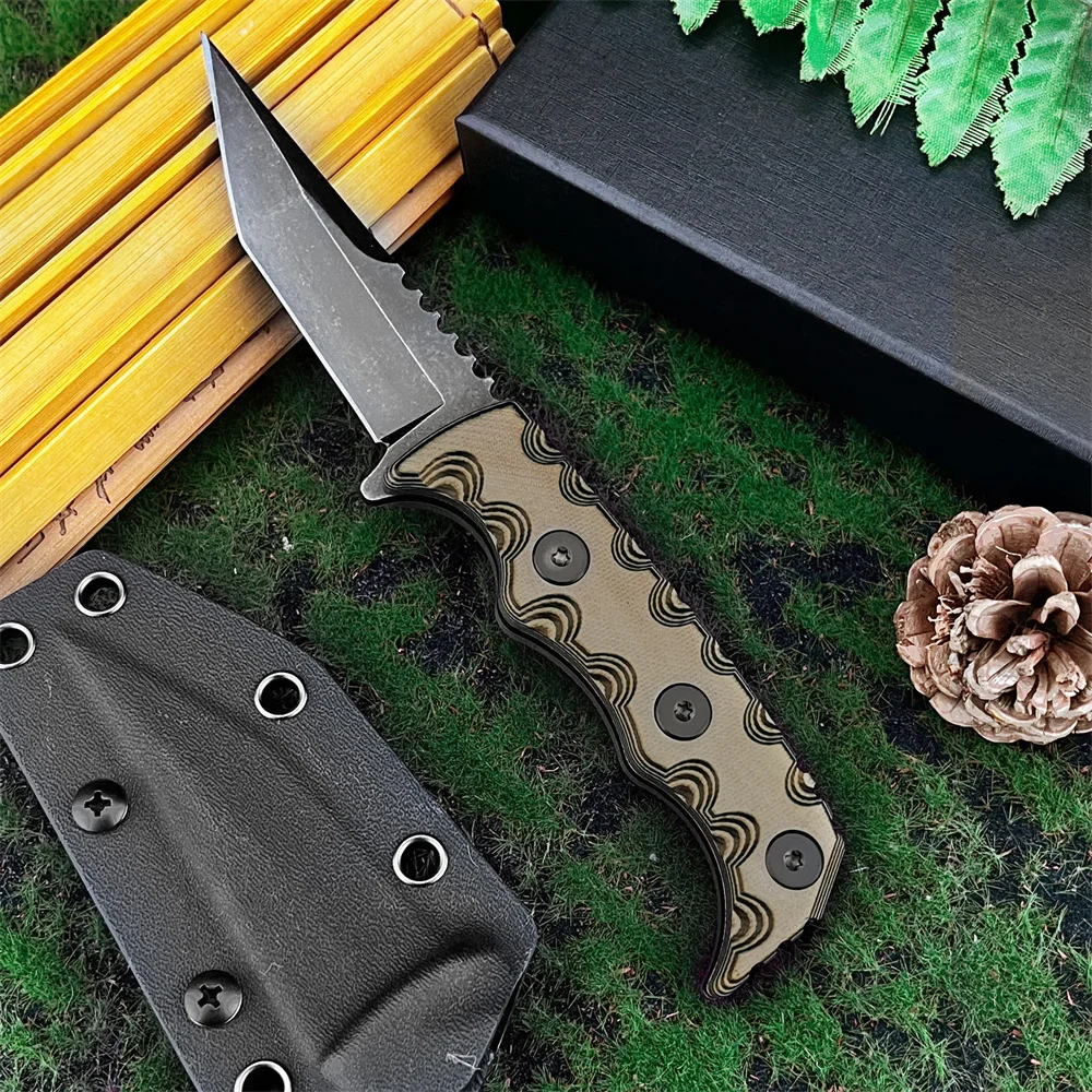 新しい-007-戦術固定ナイフ-7cr13mov-ブレード-g10-ハンドル-edc-狩猟切断サバイバルナイフ屋外ハイキングキャンプ釣りツール