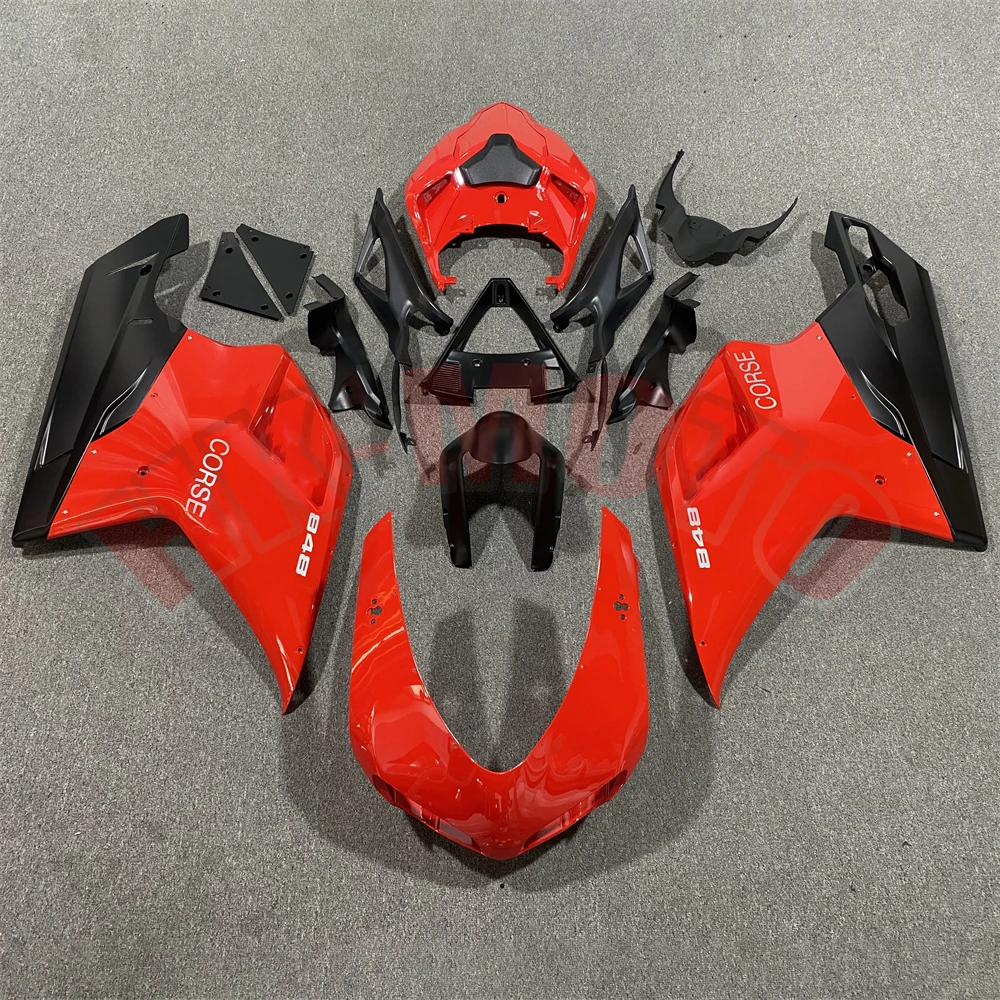 Motorcycle Fairing Kit Fit For 848 EVO 1098 1098S 1198S 1198 2007-2013 Bodywork Set High Quality Abs Injection Red Black