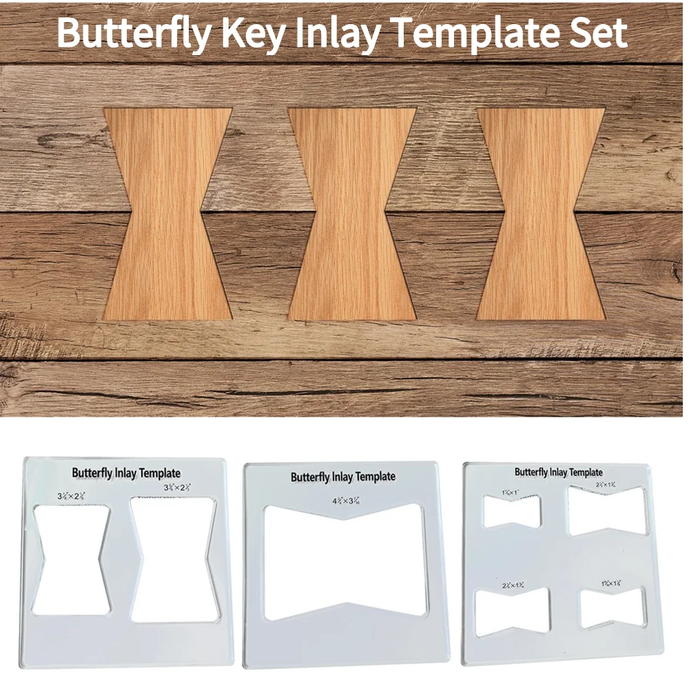 활 타이 조인트 목공 도구, 나비 상감 템플릿, 목공용 전문 장식 및 라우터 템플릿, 6x6 인치