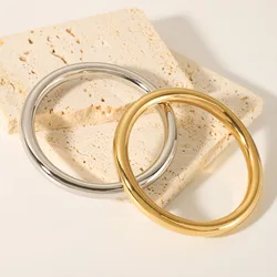 Stainless Steel Fashionable 18K Gold Plated Colorless Jewelry Hollow Bracelet Women's Chunky Men Bangles Bracelets