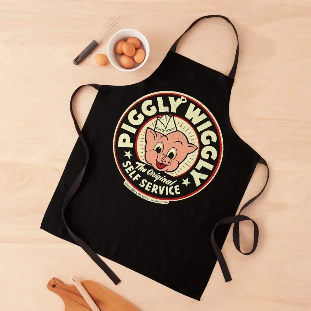 

Piggly Wiggly Vintage Aged Apron japanese style Waterproof Kitchen For Women Kitchen Supplies Woman Work Apron