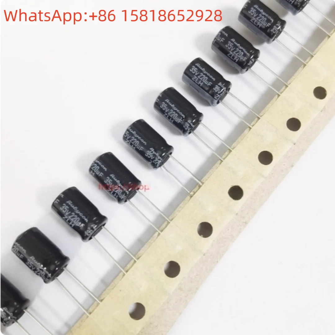 

20 шт. 35V220UF 8X11,5 Япония Rubycon ZLH высокочастотный низкоESR электролитический конденсатор 220 мкФ 35 В