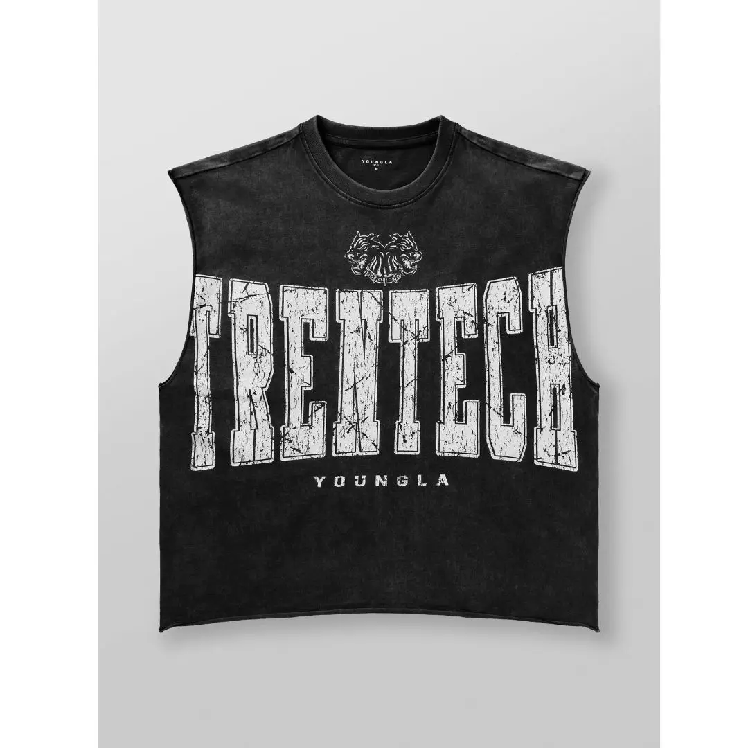 YA Summer New Men's Oversized fallow Sleeveless top Cotton Sports Fitness Short Sleeve Joggers Gym Running Training waistcoat image 6