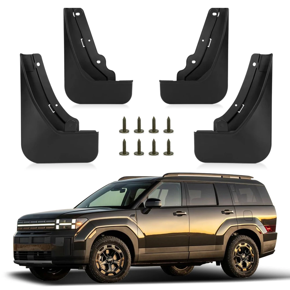 4PCS Mud Flaps Mudguards Splash Guards For Hyundai Santa Fe 2024 2025 2026 Car Fender Accessories