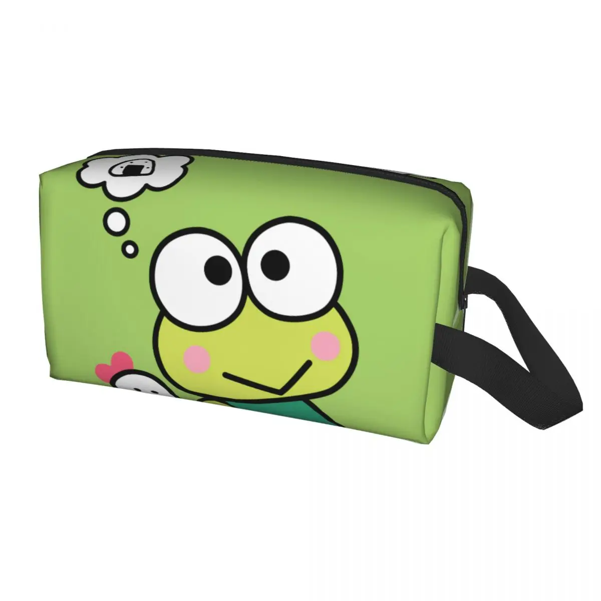 Custom Keroppi Cartoon Travel Cosmetic Bag for Women Big-eyed Frog Anime Toiletry Makeup Organizer Lady Beauty Storage Dopp Kit