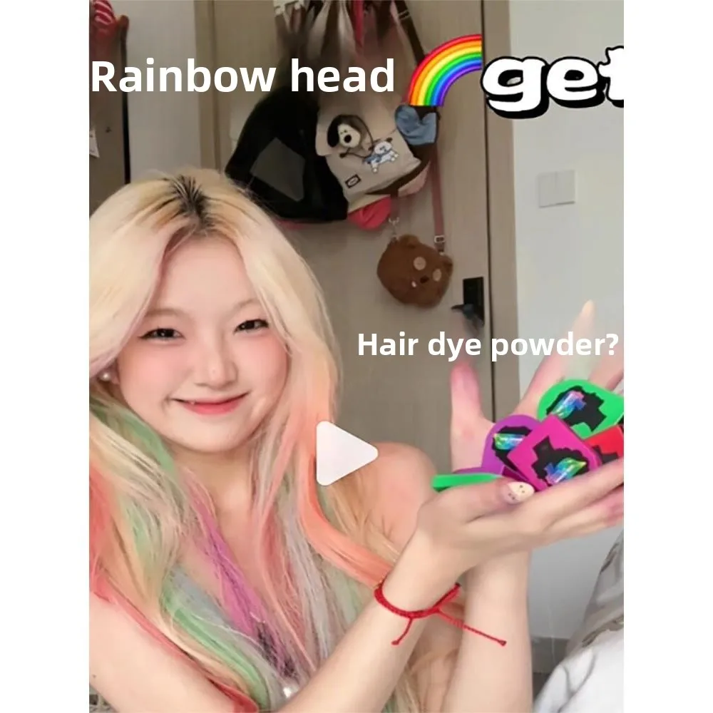 

Disposable Stage Cosplay Hair Dyeing Kit Easy to Color Temporary Washable Multi-Color Hair Dyeing Tools for Concerts And Fest...