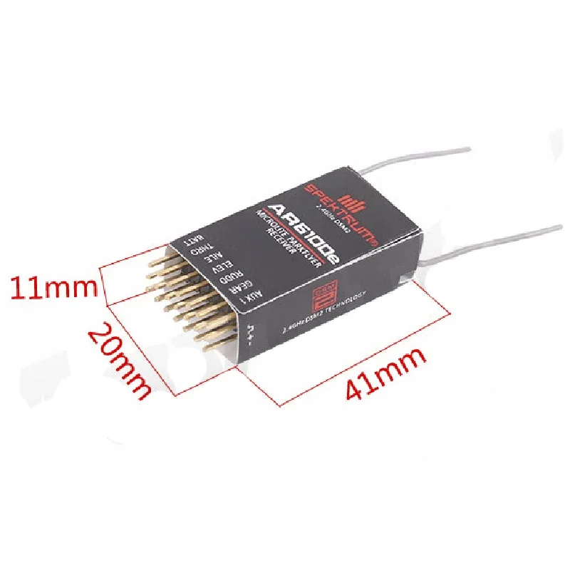 DSM2 AR6100E 6-Channel 2.4GHz RC Receiver Compatible SPEKTRUM DX6I DX7 DX8 DX18 JR DSX6 DSX9 Transmitter of RC Helicopters