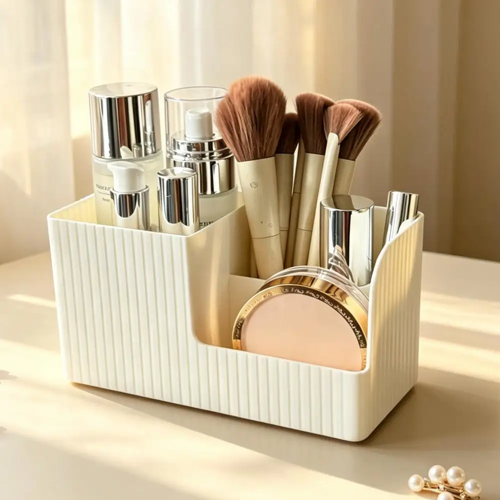 Cosmetic Storage Basket with Handles Desktop Organizer for Easy Access on Dressing Table