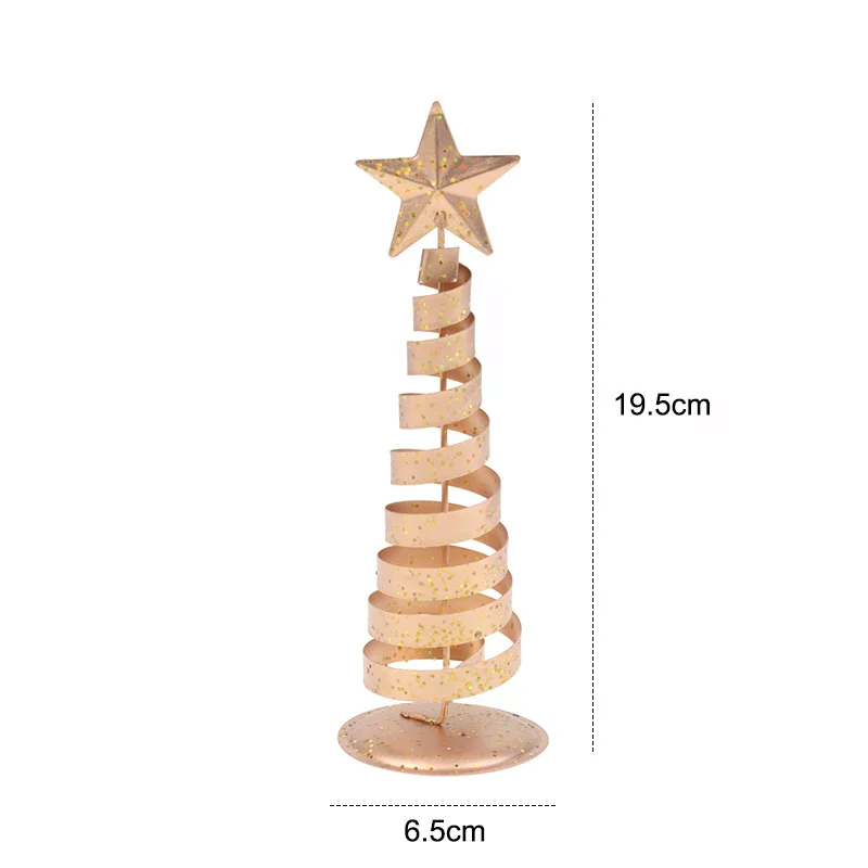 철제 황금 크리스마스 트리 장식 축제 테이블 장식품 휴일 홈 데코 크리스마스 트리 피규어 크리스마스 파티 장식
