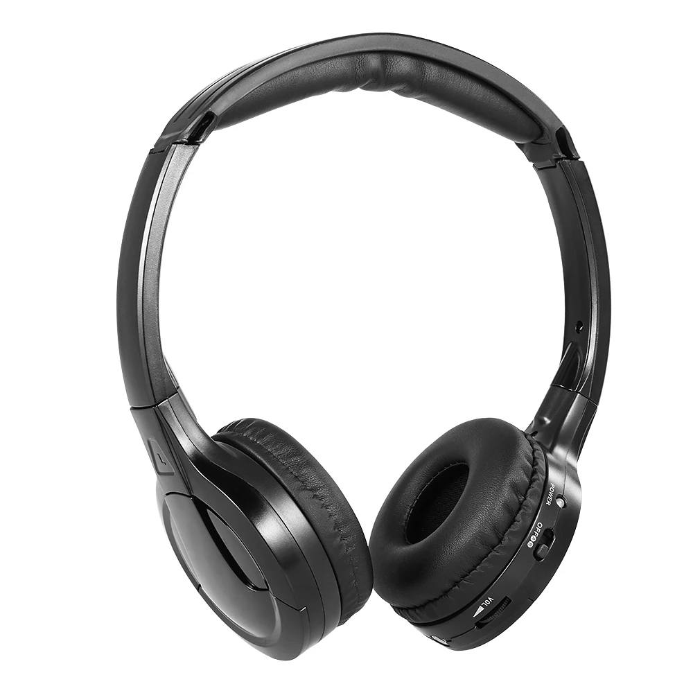 IR Infrared Wireless Car Headphones Stereo Headset Wired Earphones Dual Channel for In-car DVD Player