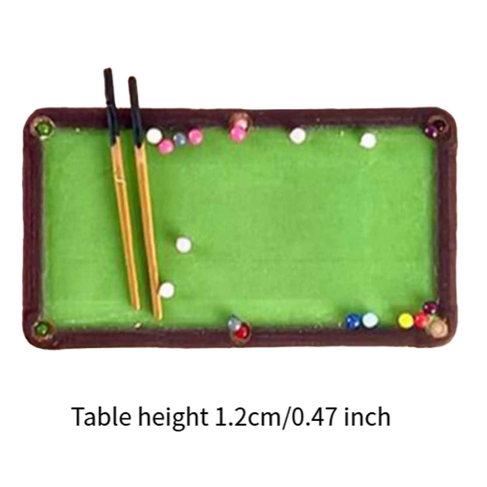 Table de billard miniature à l'échelle 1/64, figurines peintes, scènes à l'échelle, miniature