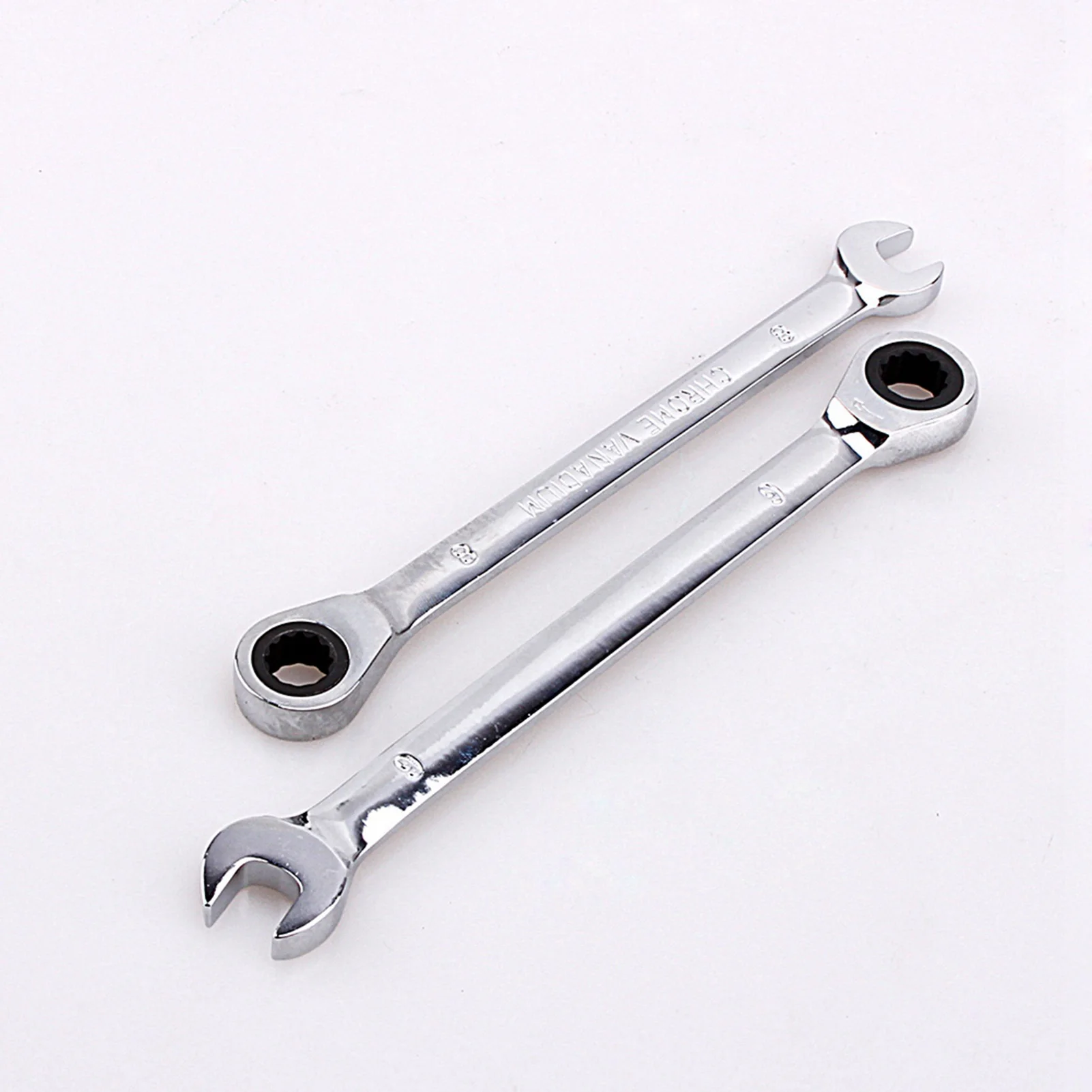 12 Stück Doppelkopf-Festschlüssel, Ratschenschlüssel, Handwerkzeug-Set, 8–19 mm, Chrom-Vanadium-Stahl