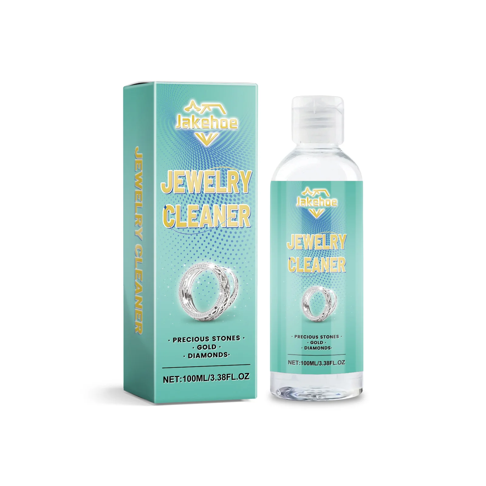 Jewelry Detergent Deep Cleaning Gold Watch Diamond Ring Polishing Remove Tarnish Rust Cleaning Liquid for Necklace Earring 100ml
