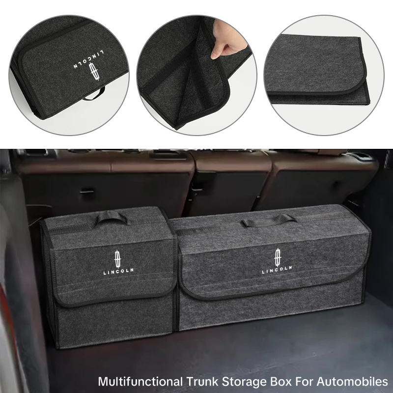 

Car Trunk Box Organizer Container Bag Storage Case For Lincoln MKZ MKX 2017 Aviator Navigator 2005 Nautilus 2025 Continental
