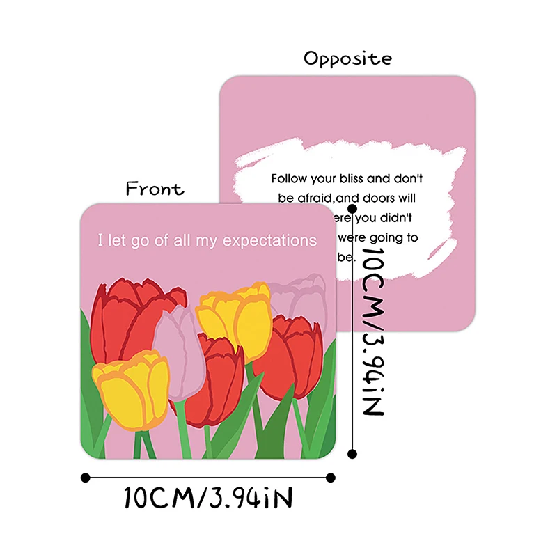 50 pçs terapia positiva-carta de cuidados posteriores presente afirmações diárias citações motivacionais cartões de meditação cartões de atenção para mulher