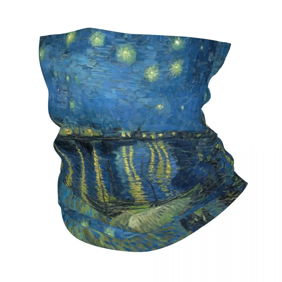 Starry Night Over The Rhone Bandana Neck Gaiter for Hiking Hunting Women Men Wrap Scarf Vincent Van Gogh Balaclava Warmer