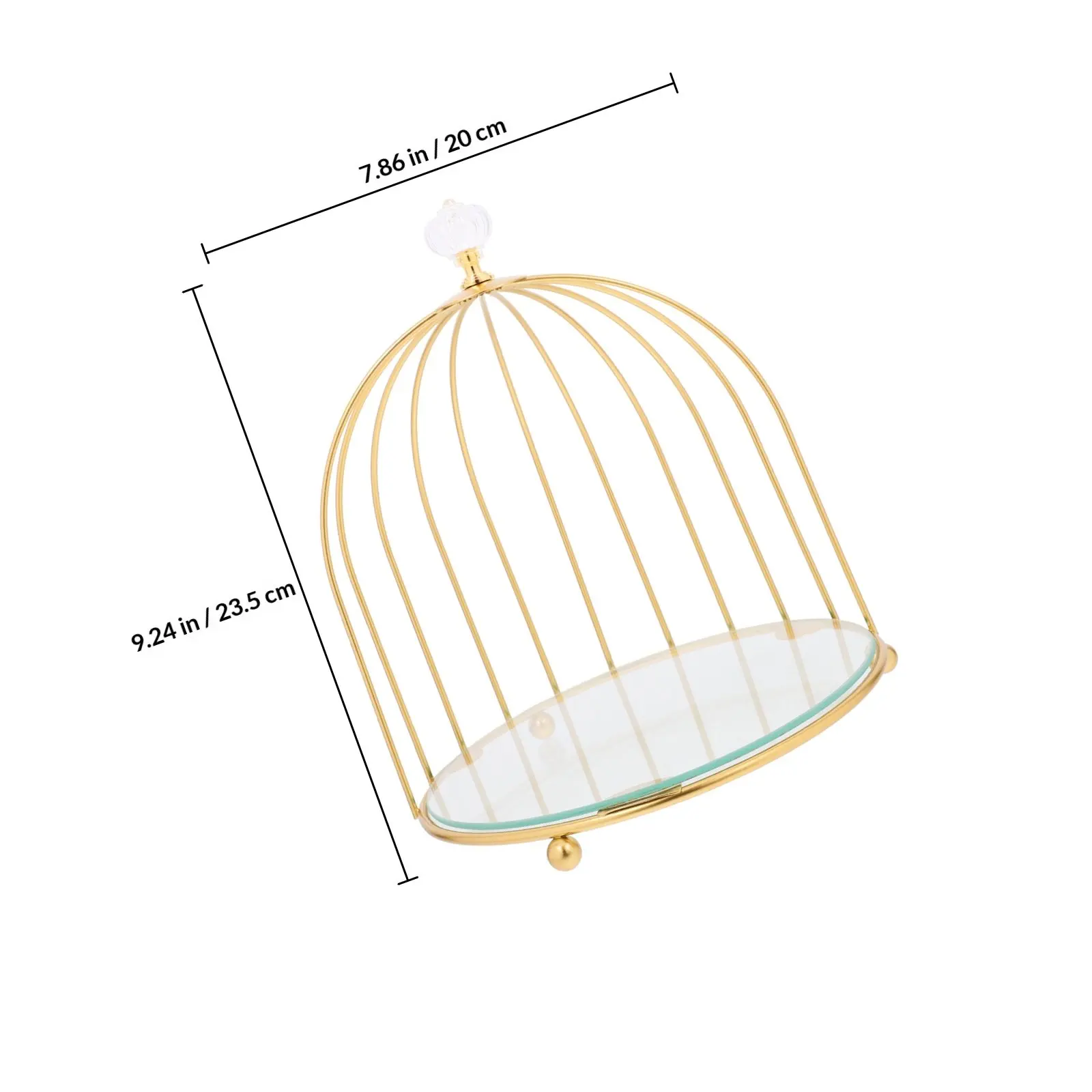 Golden Bird Cage Cake Stand Elegant Metal Dessert Display Stand for Wedding Shower Party Tiered Cupcake Fruit Serving Tray - view 6