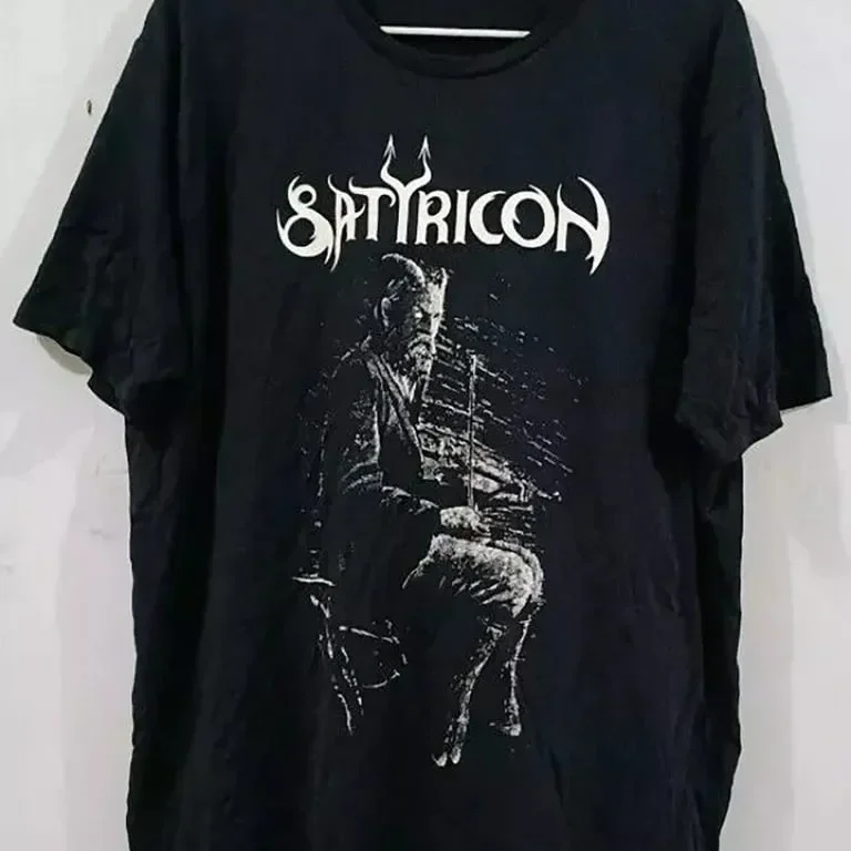 Satyricon Band Black Tee Shirt, black metal tshirt, gift for fan QT482