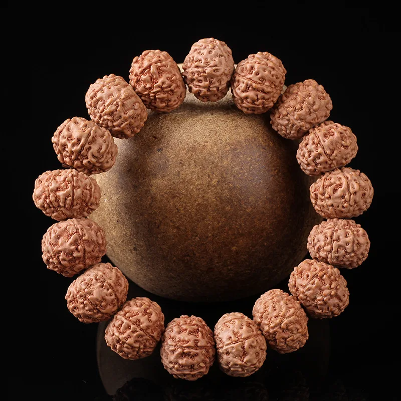 

Natural Jingang Pipal Tree Seed Single Circle Prayer Beads Bracelet Selective Rettroubled