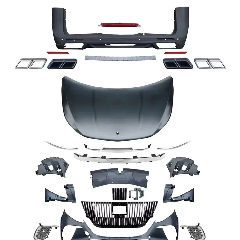 

For Vito V-Class Luxury Car Exterior Modification Kit Stainless Steel Rear Grille Collision Beam Accessories