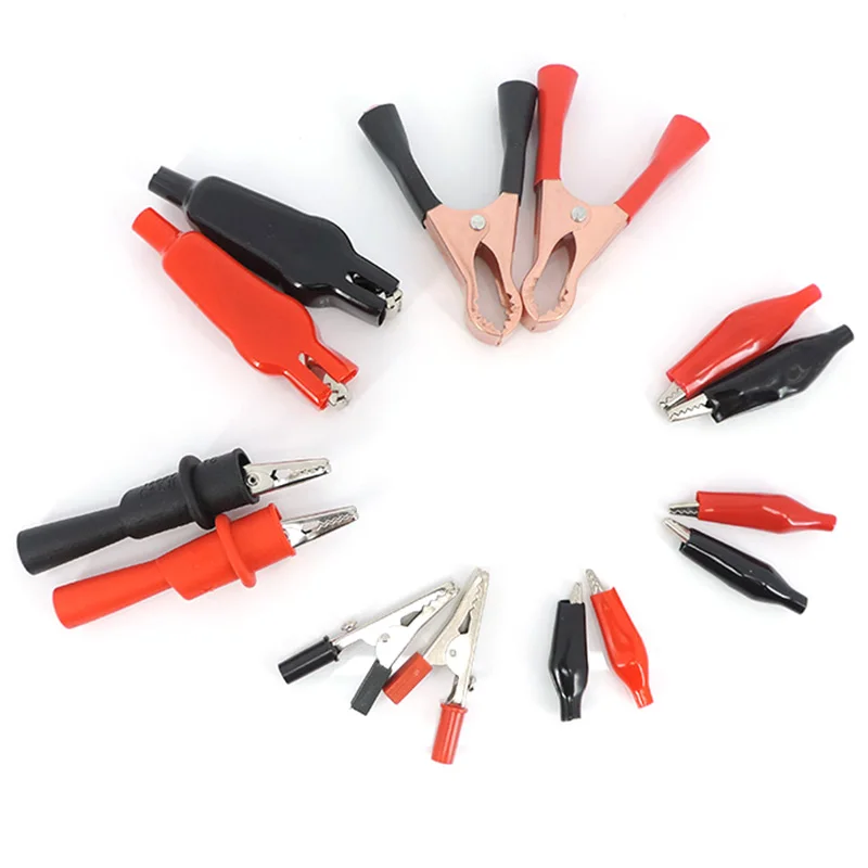 

5A 50A Ручка Тестовый щуп Металлические зажимы типа «крокодил» Разъем Соединительная розетка Черный Красный для аккумулятора электромобиля