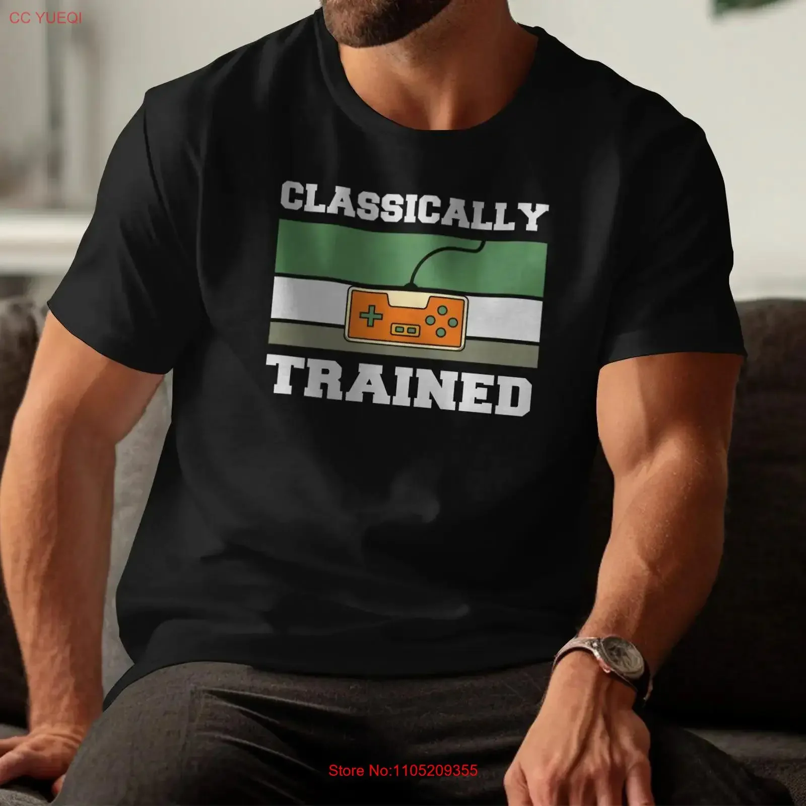 Retro Gaming T Shirt Classically Trained Gamer Vintage Controller EnthusiasT  vintage Washed Casual graphic Breathable Stylish