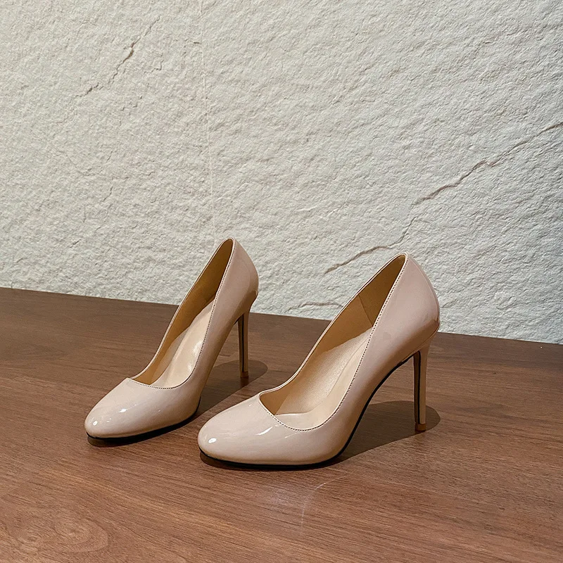 

Classic Women's Shoes Fashion Patent Leather High Heels for Woman Elegant French Style Casual Shoes Designer Shoes Zapatos Mujer