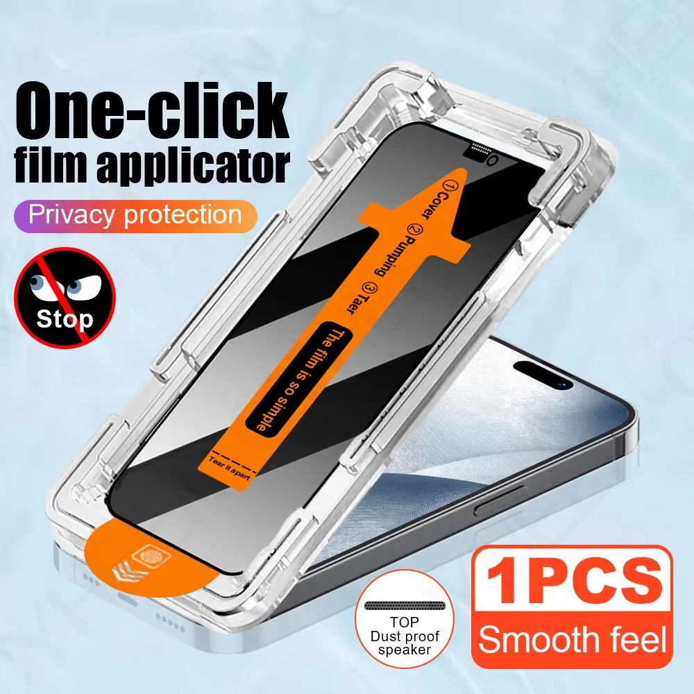 1–3 Stück einfach zu installierende Sichtschutz-Displayschutzfolie für iPhone 17 Pro Max Air 16 15 14 Plus 12 13 11 X XR XsMax Anti-Spionage-gehärtetes Glas