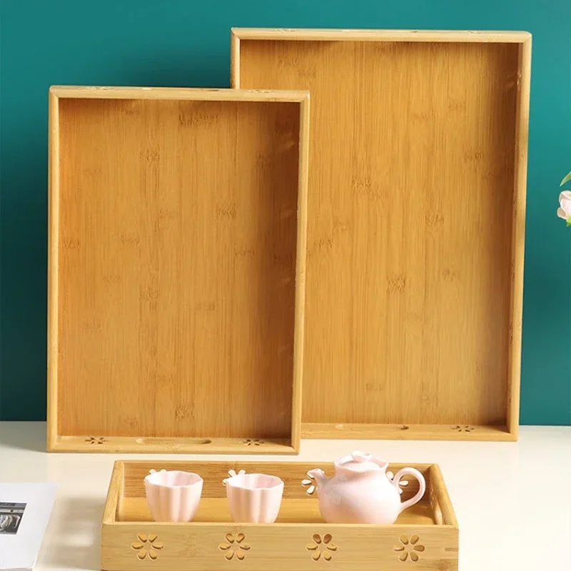 

Деревянный поднос, 1 шт., бамбуковый поднос, резной поднос для чая, полка для посуды, фруктовый хлеб, десерт, чай, поднос для еды с ручкой