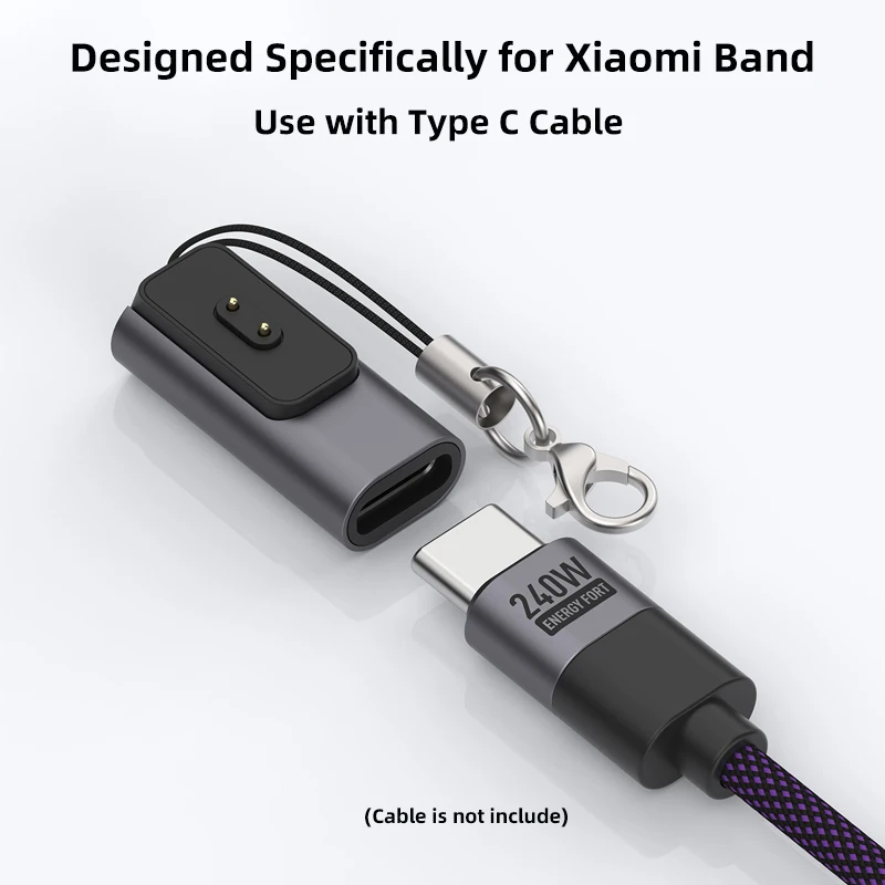 USB C Adapter Charger Type C Mini Power Connector Protable Converter Plug for Xiaomi Band 10 9 8/Redmi Watch 6/5 Adapter