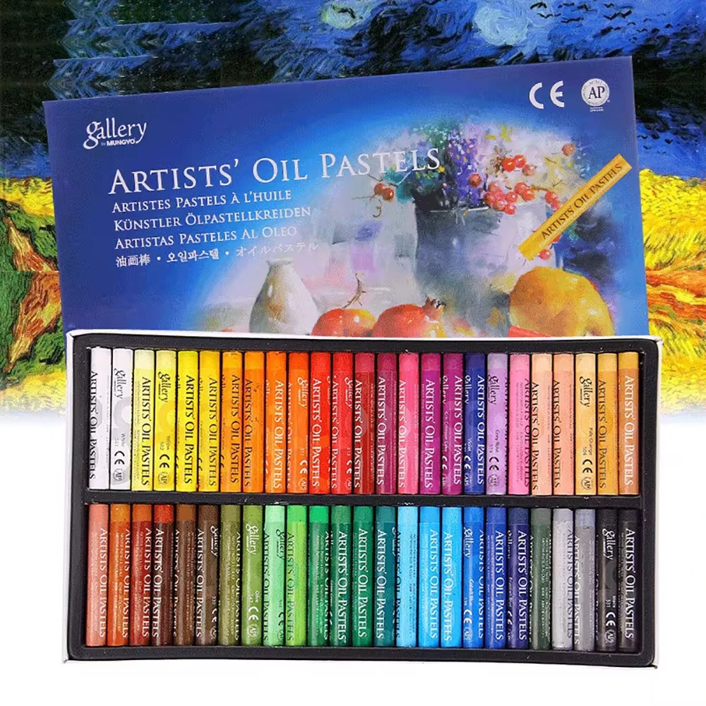 Ensemble de Pastels à l\'Huile Doux pour Artiste, Peinture Professionnelle, Crayon d\'Art Graffiti, Bâtons Lavables, Fournitures Scolaires Non