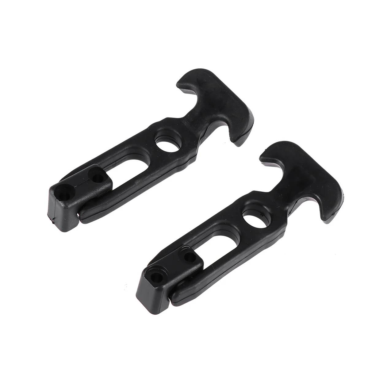 

2pcs Shock-absorbing Rubber Buckle Hood Lock Bumper Trim Repacking Clip Strong Adjustable Stylish Black Finish