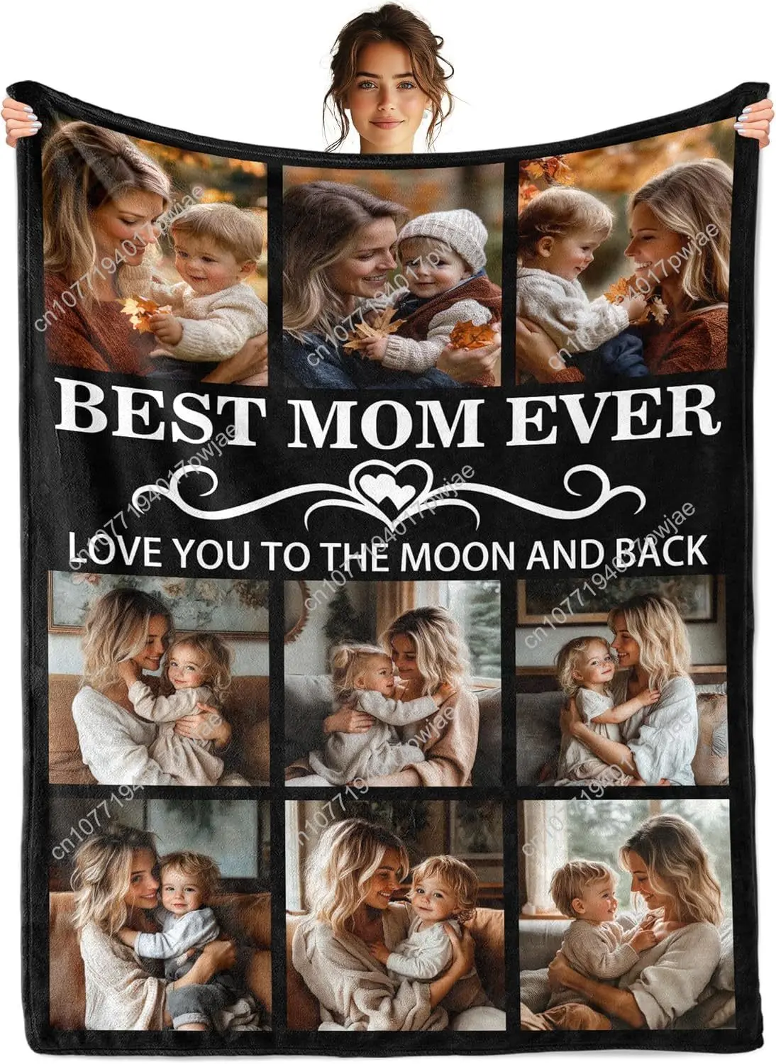 هدايا مخصصة لعيد الأم للأم من الابنة والابن، بطانية مخصصة لأفضل أم على الإطلاق مع نص صور، مخصصة