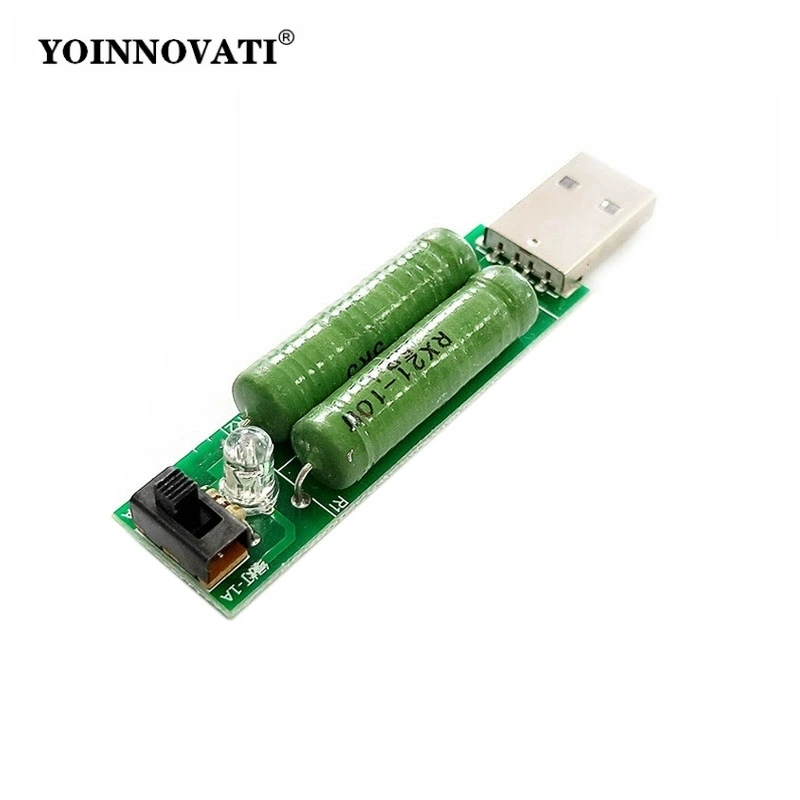 usb-резистор-для-тестирования-нагрузки-и-разряда-2А-1А-с-переключателем-зеленым-светодиодом-1А-и-красным-светодиодом-2А-для-тестирования-модулей-и-испытаний-на-старение