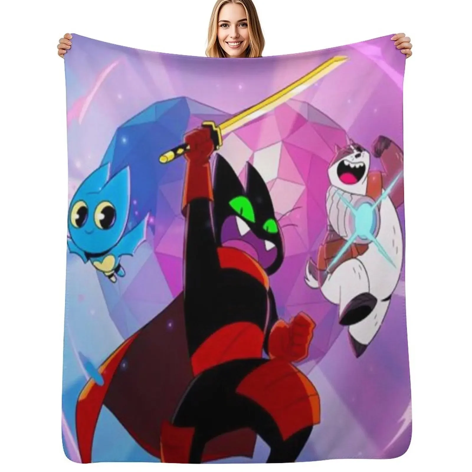 

Mao Mao, Heroes of Pure Heart Throw Blanket Personalized Gift Furry Comforter Soft Big Blanket