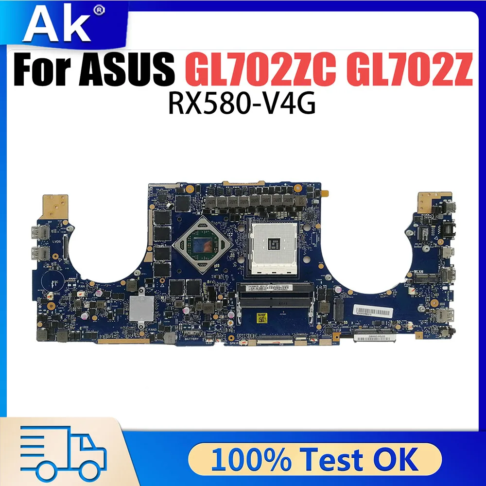 GL702Z Notebook Mainboard For ASUS ROG Strix GL702ZC GL702Z Laptop Motherboard RX580 Systemboard