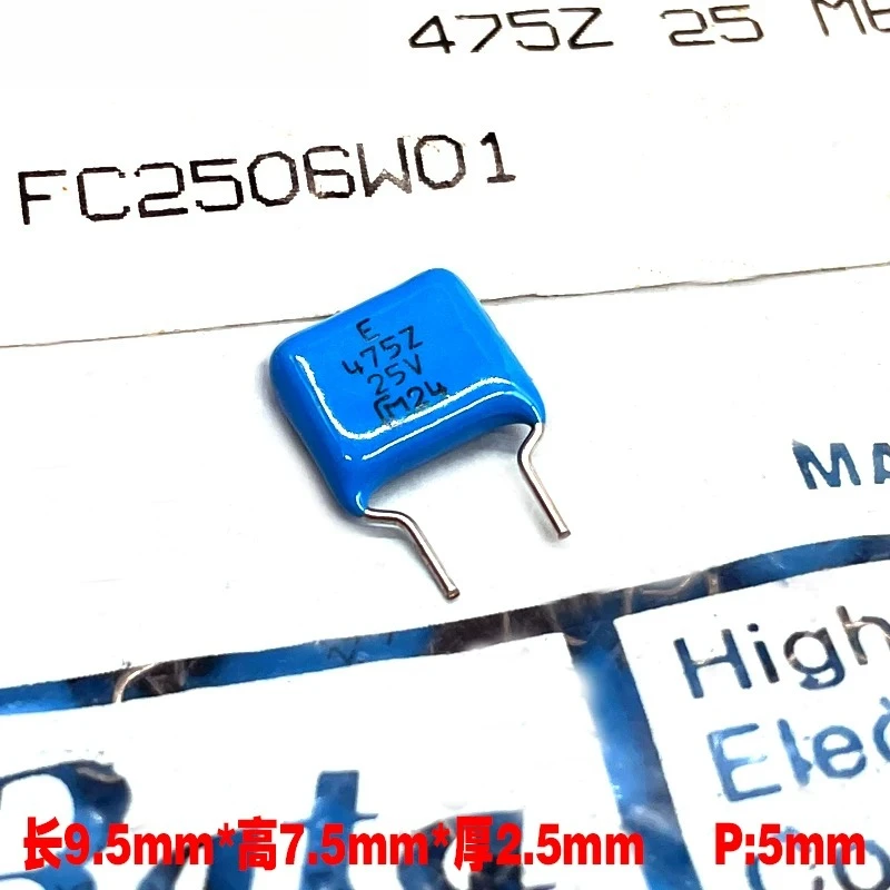 Source for muRata Z5U 475 4.7uF 4u7 25V Multilayer Ceramic Monolithic Capacitor RPE220  100pcs